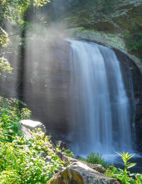 bajkowy wodospad w górach karoliny północnej - high country zdjęcia i obrazy z banku zdjęć