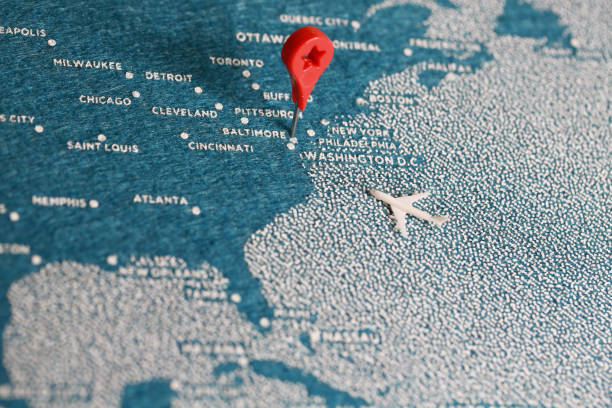 istock travel felt painted map in north america 888940748