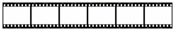 Contact sheet 6 frames of 35 mm reel film contact sheet stock illustrations