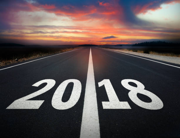 istock Start of 2018 road marking, note paint details 888947428