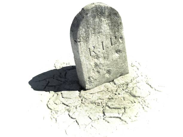 istock Gravestone on the white background 3d illustration 888957496