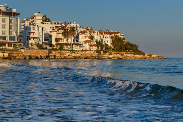 istock View if hotels in Mediterranean with waves 888961386