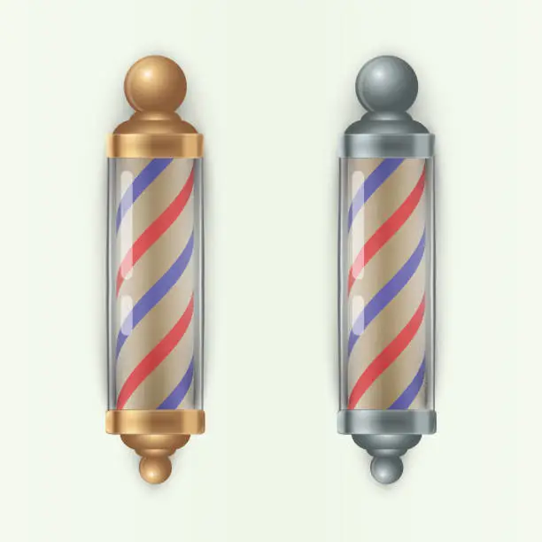 Vector illustration of Barber Shop Icon,Barber Shop Poles