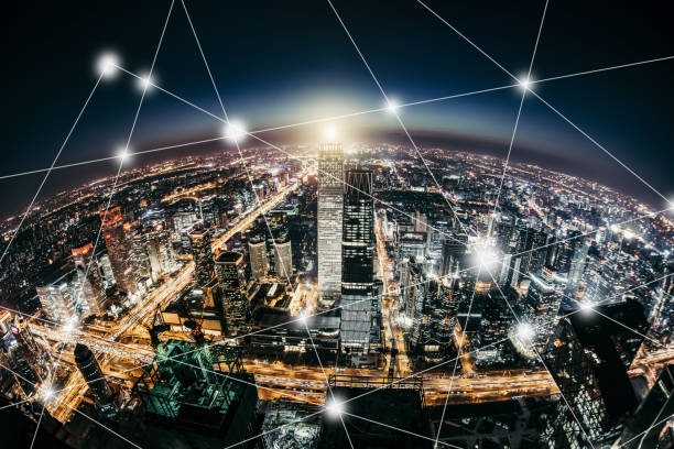 istock Planet Smart City at Night 888973750