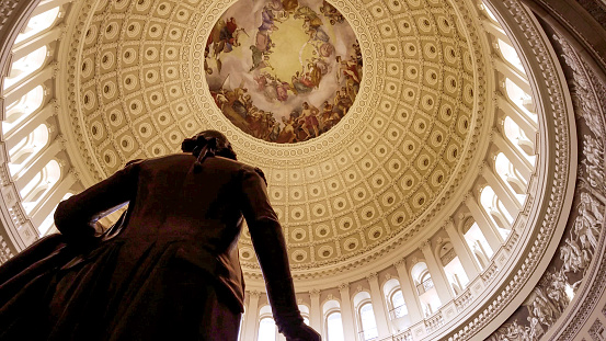 United States Capitol Building Rotunda w/ George Washington in Washington, DC