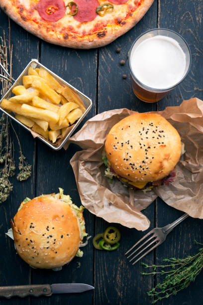 istock Burgers set background 888994958