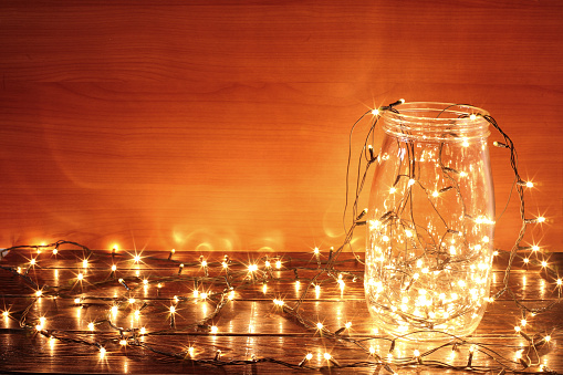 Fairy Lights in Glass Jar