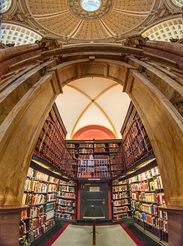 Shelves of books in the Library of Congress Jefferson Building