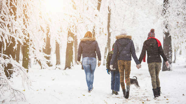 istock Family enjoying in snow 889003380