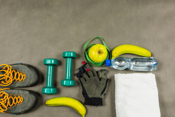 istock Accessories for people to the gym. 889008986