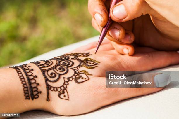 Henna Drawing Mehendi Stock Photo - Download Image Now - Henna Tattoo, Hand,  Design - iStock