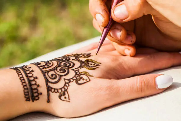 Photo of henna drawing mehendi