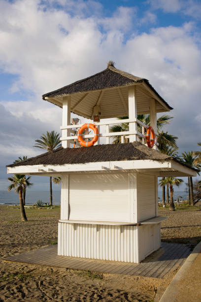 istock Lifeguard Tower on a Beach in Marbella 889023836