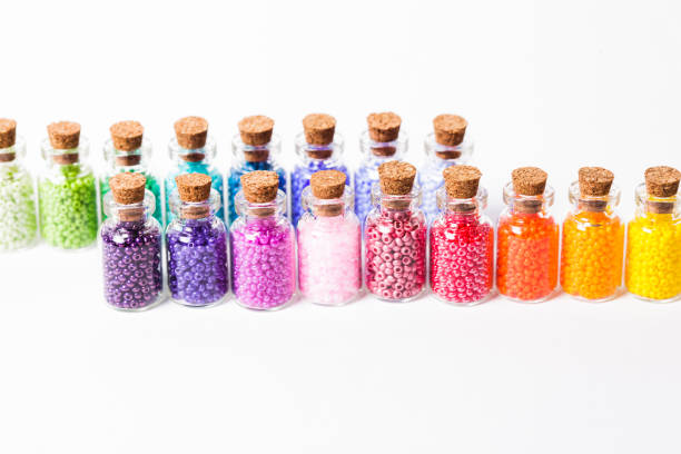istock Colorful beads in the bottles 889032570