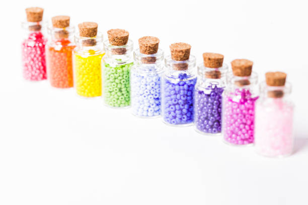 istock Colorful beads in the bottles 889032708