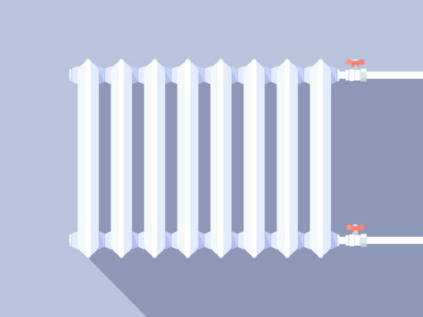 illustrations, cliparts, dessins animés et icônes de un radiateur de chauffage blanc - radiator