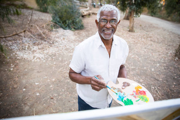 istock A retired black man painting 889046208