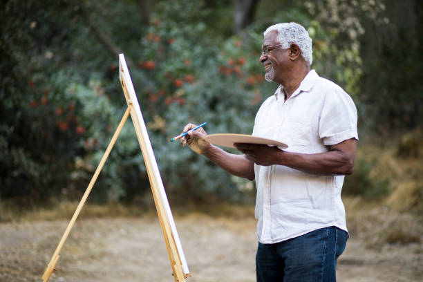 istock A retired black man painting 889046652