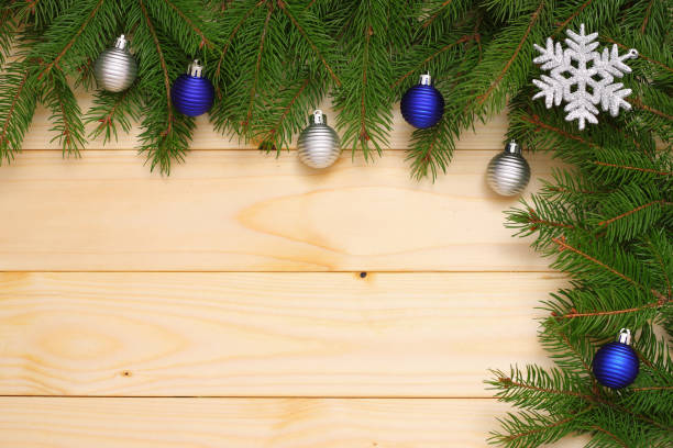 Vintage Christmas Background Horizontal Stock Photo - Download