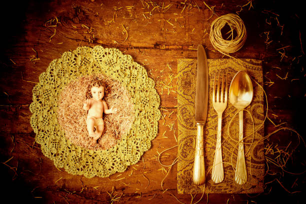 Christmas Baby Jesus nativity card.