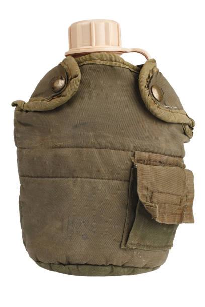 istock Army water canteen isolated 889082842