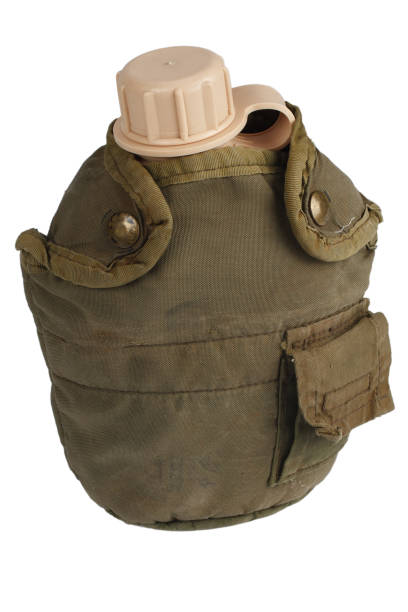 istock Army water canteen isolated 889082884
