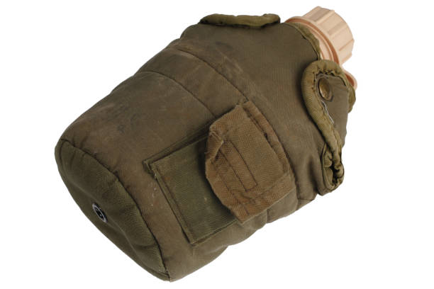 istock Army water canteen isolated 889083346