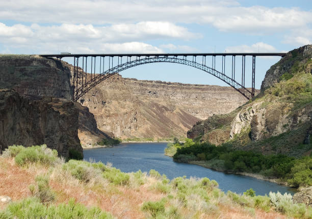 Perrine Bridge Over Snake River stock photo