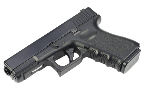 istock semi automatic 9x19 handgun isolated on white background 889086098