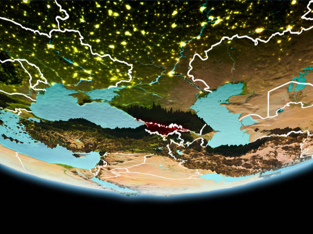 istock Georgia in red in the evening 889087094