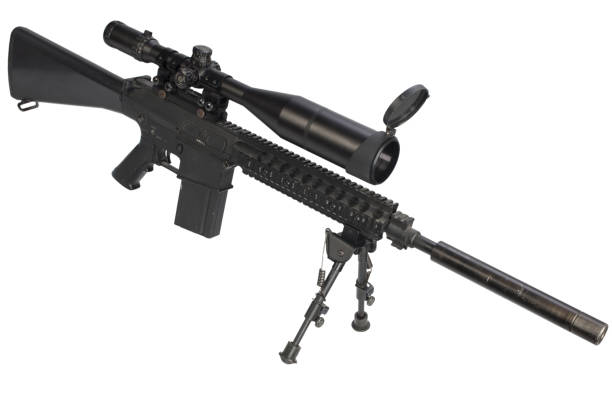 istock sniper rifle with bipod and supressor isolated on a white background 889087240