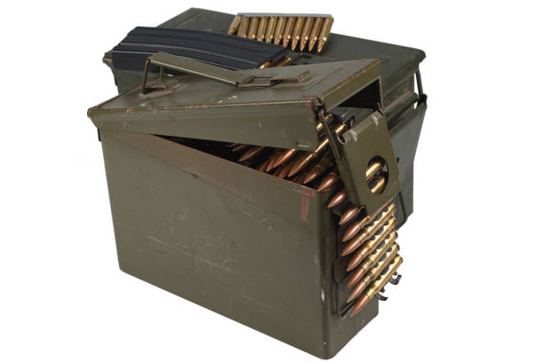 istock Ammo Can with ammo and ammunition belt 889089636