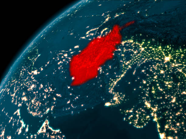 istock Afghanistan at night on Earth 889095388