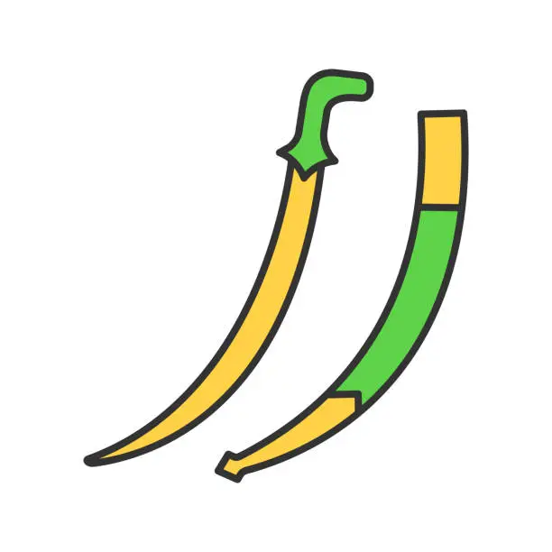 Vector illustration of Scimitar sword icon