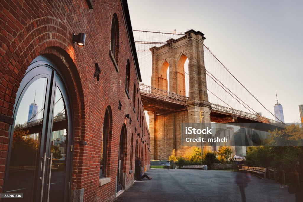 Brooklyn Bridge. Brooklyn Bridge taken from Brooklyn Bridge Park. Brooklyn Bridge Stock Photo