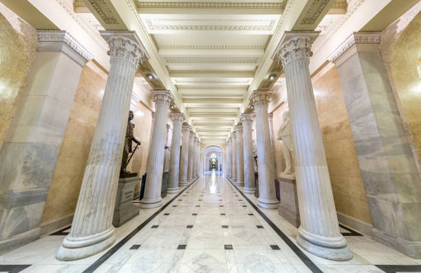 U.S. Capitol Building Senate Corridor in Washington, DC stock photo