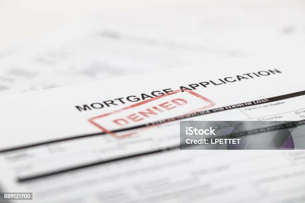 Mortgage Application Stock Photo - Download Image Now - Forbidden, Denial, Financial Loan