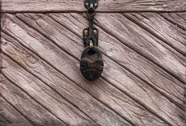 istock Ancient castle on a wooden chest 889126314