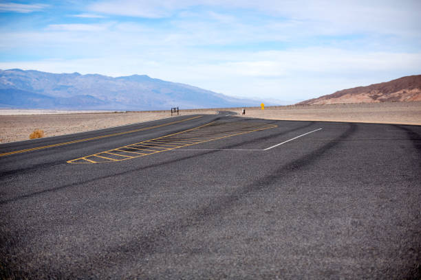 Empty parking area in Death Valley National Park