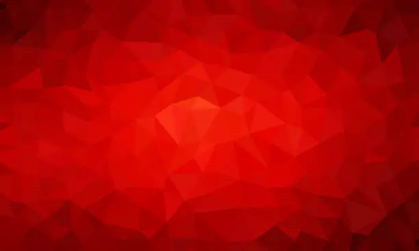 Vector illustration of low poly background red color