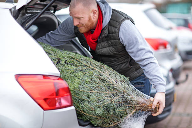 istock Handsome bearded redhead father shopping for christmas tree 889152056