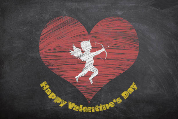 Love expressions on black chalkboard