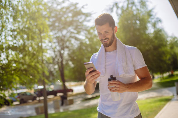 istock Young sportsman on training outdoors 889190494