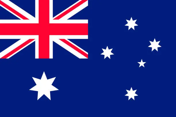 Vector illustration of Flag Australia flat style