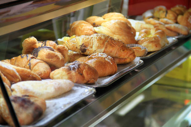 istock Fresh Croissant in the Showcase 889199000