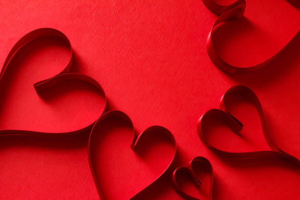 istock Image of red ribbon and heart love 889203790