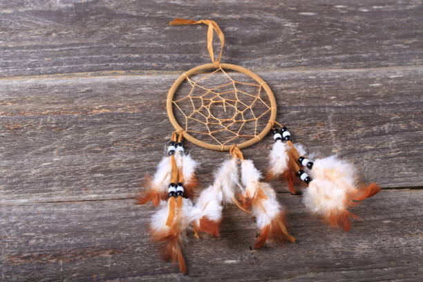istock Dreamcatcher on the wooden surface 889209694
