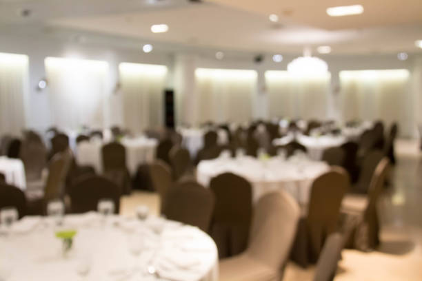 istock Blur of catering setup, at wedding reception 889231554