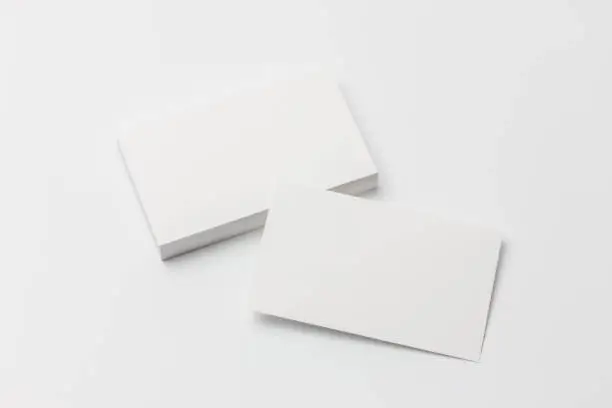 Photo of Business card on white background