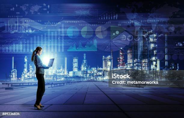 Smart Factory Concept Internet Of Things Information Communication Technology Stock Photo - Download Image Now